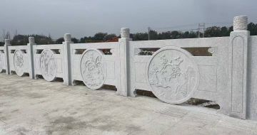 河源芝麻白河道栏杆 石材栏杆