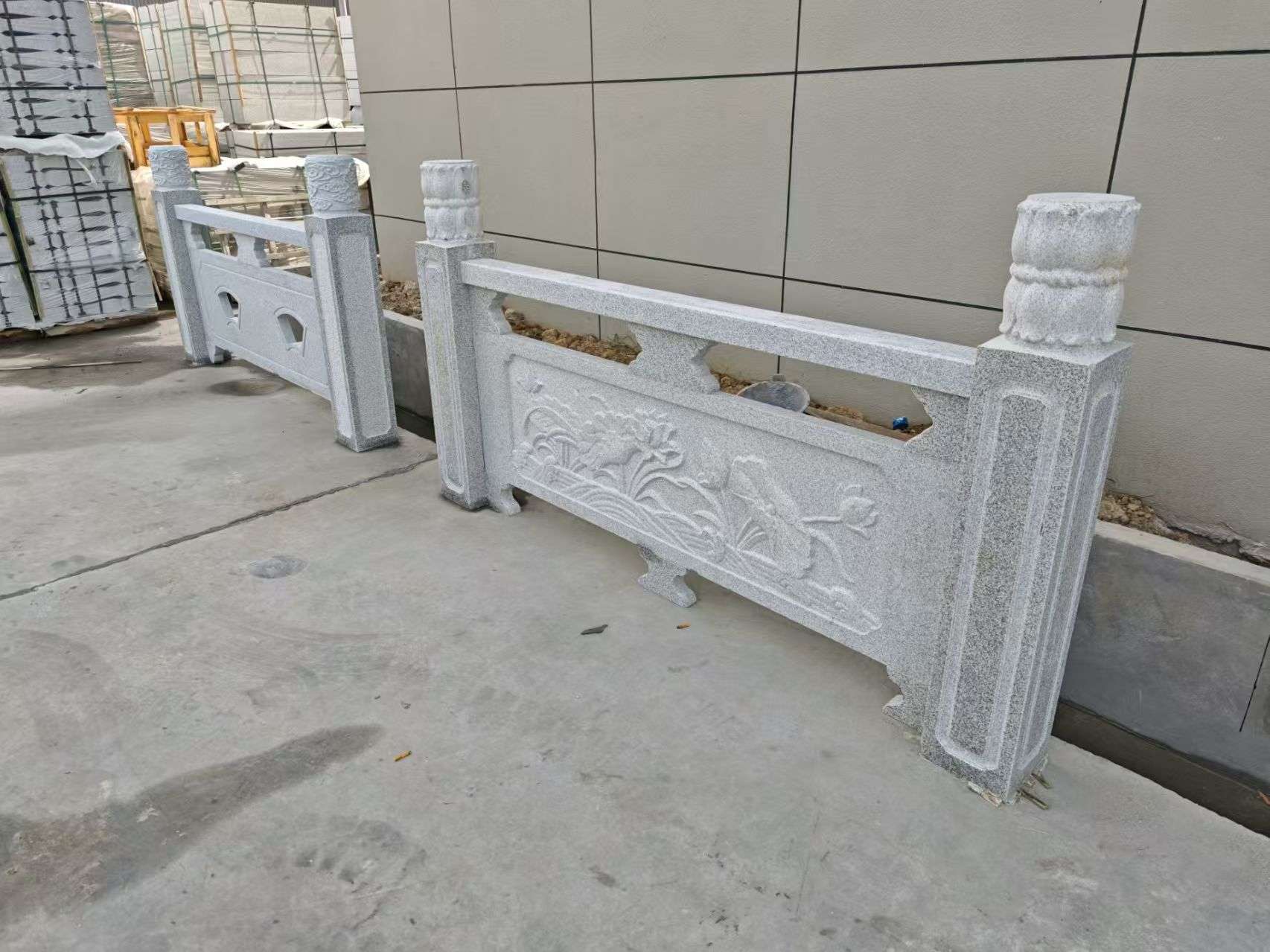 河源芝麻白河道栏杆 石材栏杆