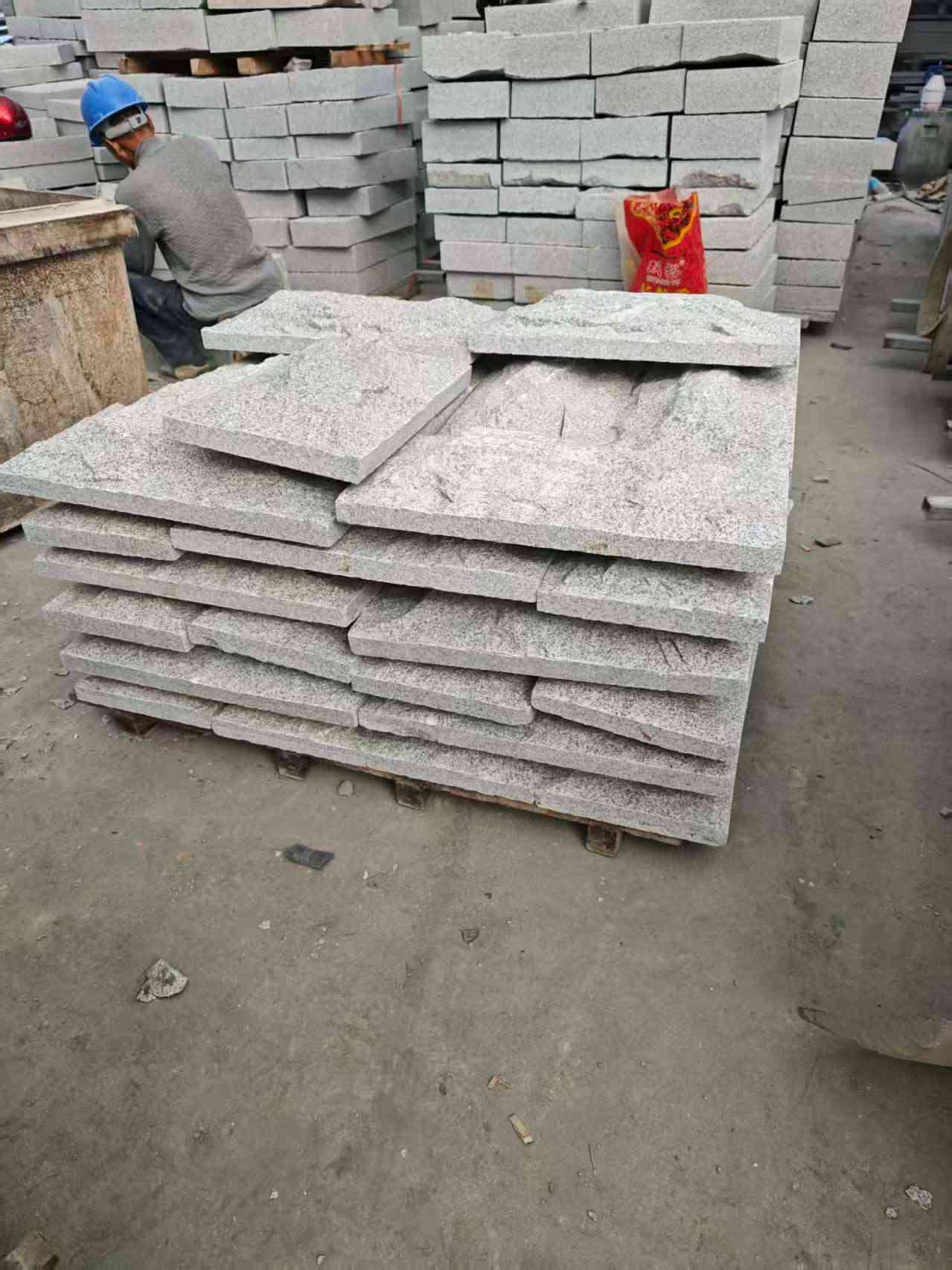 河源芝麻白蘑菇石，自然面