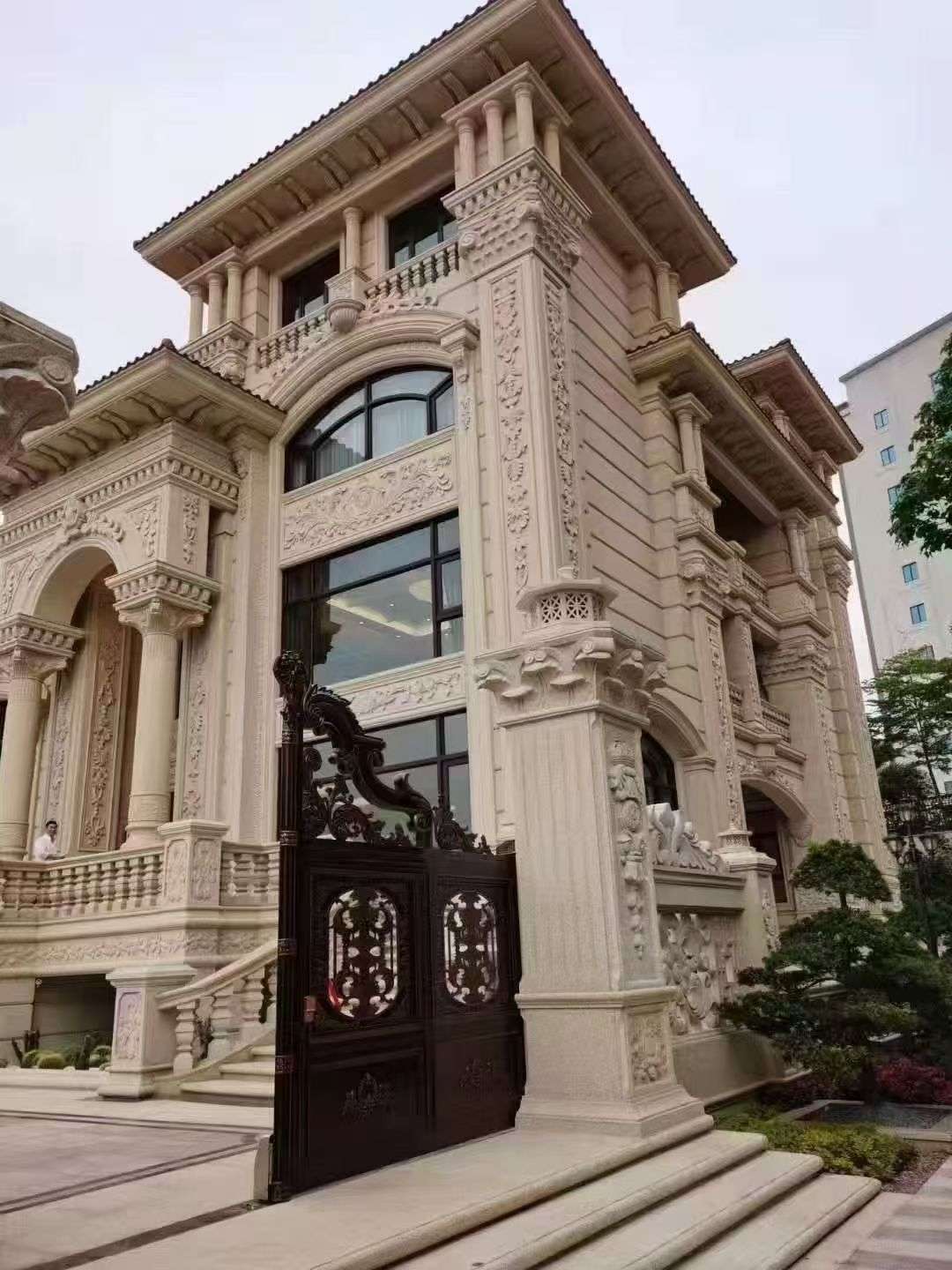 河源黄金麻别墅外墙异形定制