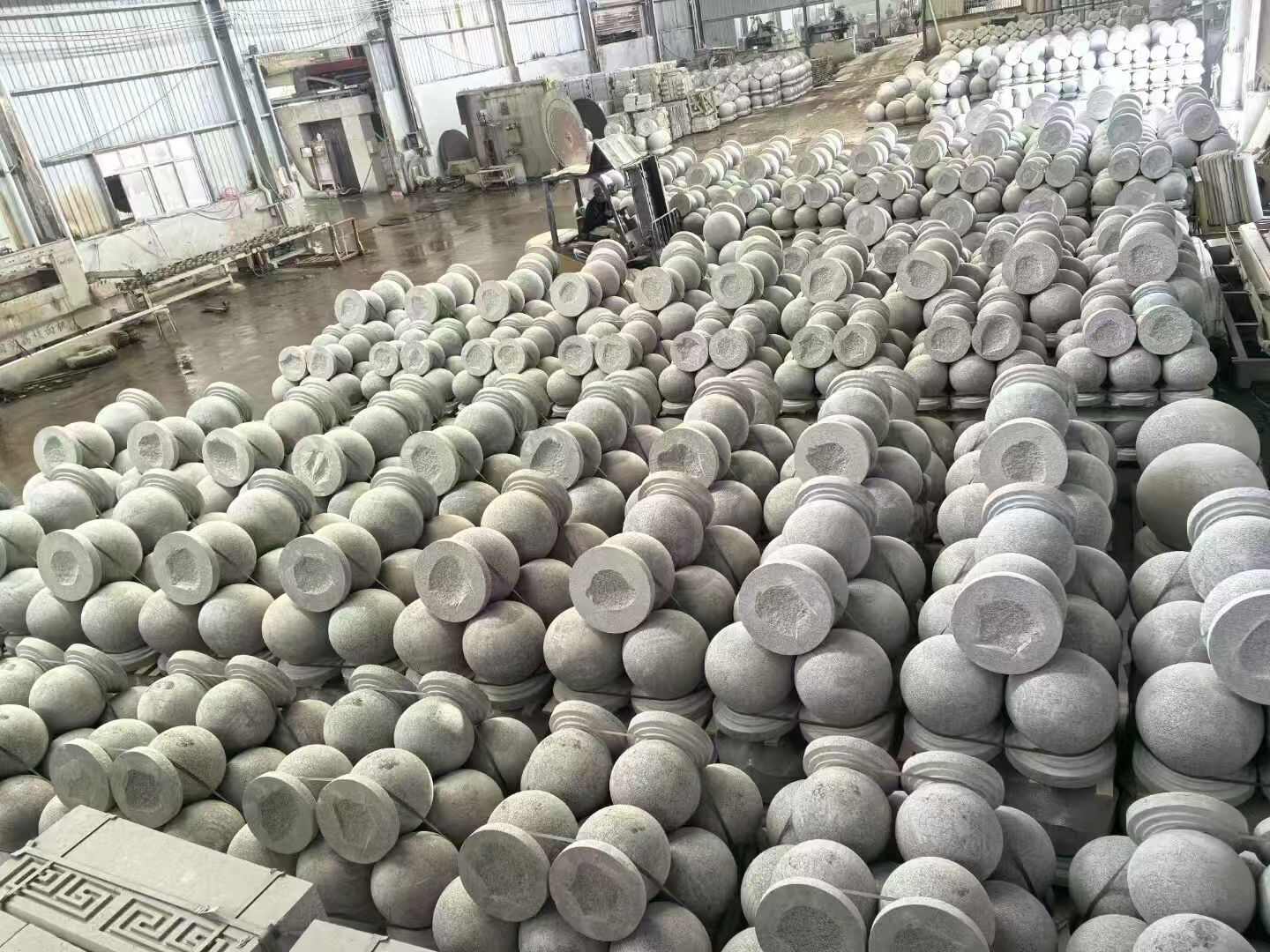 河源芝麻白圆球 石球 挡车球